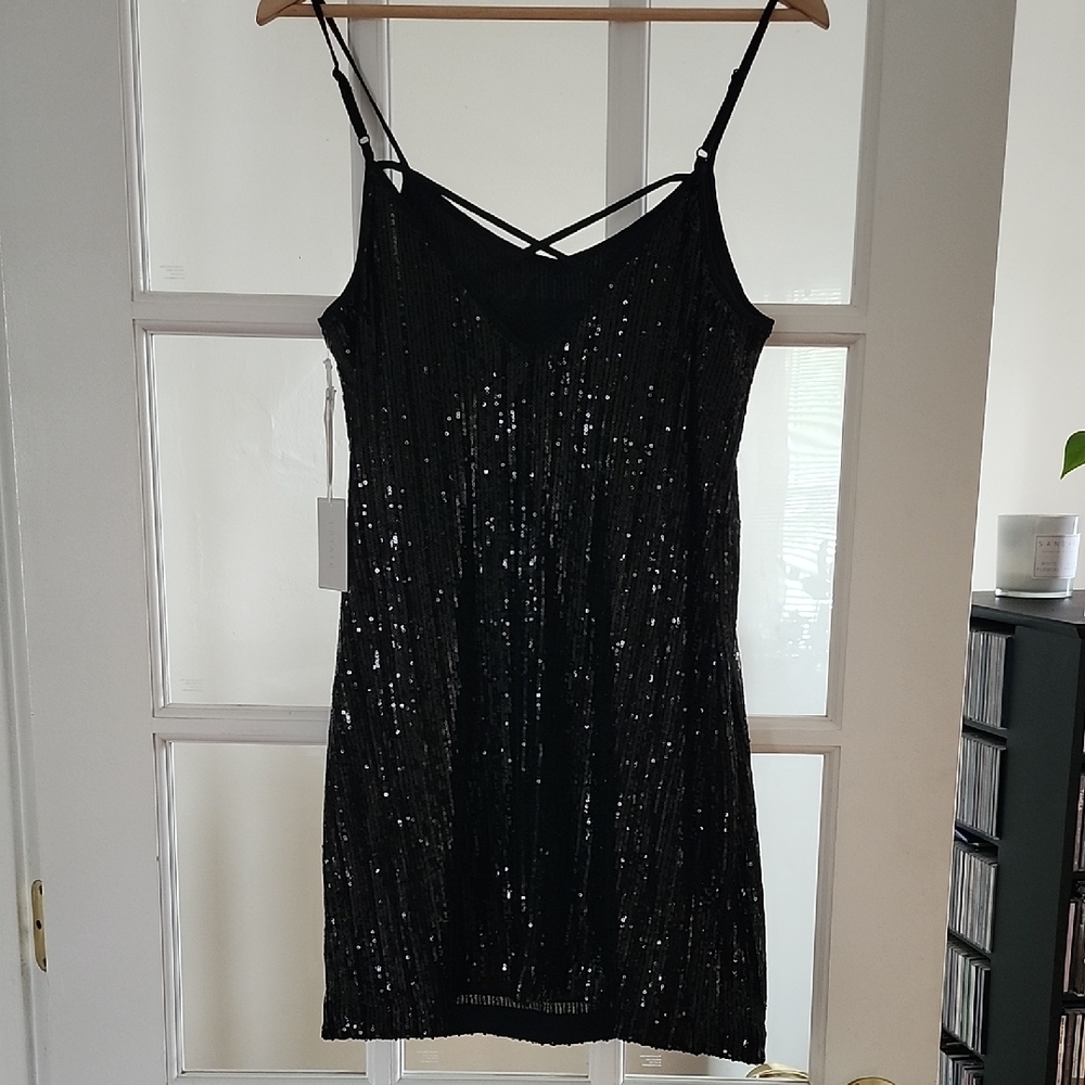 1. State Black Sequin Mini Dress - Picture 5 of 8